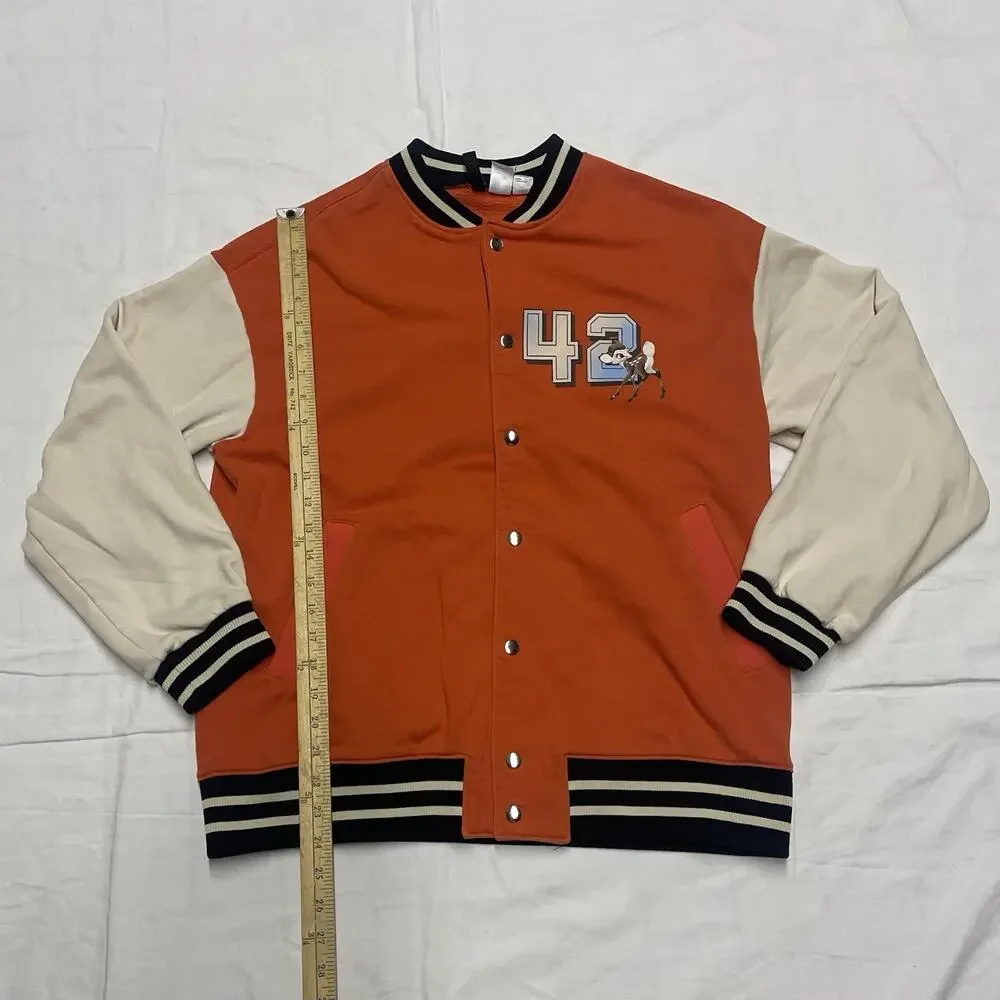 Disney Bambi Mens Varsity Jacket Size XS snap button - Disney by Divided - Picture 10 of 11
